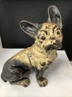 Antique Hubley Cast Iron Frenchy Bull Dog Art Statue Home Patio Door Doorstop