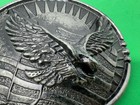 American Eagle Belt Buckle New Day Flag Patriot Vintage 90s And 3  Long Euc Usa