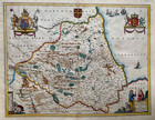 1646 Antique Map  County Durham  Joan Blaeu 