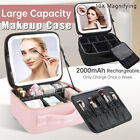 Makeup Travel Case Cosmetic Case With Led Mirror Vanity Case Beauty Box Gift