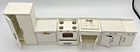 Vintage Miniature Wooden Dollhouse White Kitchen 6 Pc Set 1 12 Scale