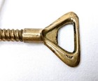 Vintage Italian Solid Brass Flynut Wine Corkscrew Bottle Opener