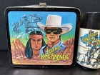 Vintage 1980 Legend Of The Lone Ranger Metal Lunch Box   Thermos - Aladdin