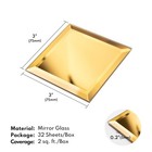 Lovdeco 3  Gold Mirror Peel   Stick Backsplash Tile Kitchen Bathroom 2 Sq Ft