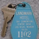 Vintage-rare Long-gone-landmark Hotel Casino- Las Vegas Door Key Chain Fob W key