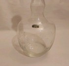 Vintage Mountaineer Blown Cut Glass Carafe 11 X 5   Decanter W tag-no Chips