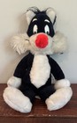 Vintage Looney Tunes Sylvester Stuffed Plush Toy Warner Bros Mighty Star 1971