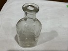 Vintage Very Old Clear Glass Bottle Thomas A  Edison Battery Oil Division Inc 