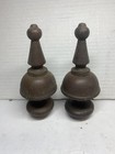Antique Pair Of Wood Finials