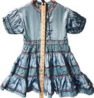 Seminole Native American Patchwork Young Girl Dress Vintage Hand Made Colorful