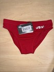 Arena Men s Brief Swimsuit Space F Sz 28 Red metallic Silver Letters
