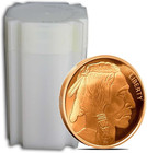 Buffalo 1 Oz  999 Copper Rounds  20 Pack Coin Tube
