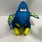Vintage 90   s Rare Fisher-price Dino Roars Blue Pterodactyl Dinosaur Plush 12   