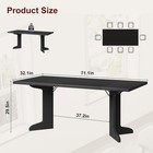 71 1 Inch Rectangular Dining Table For 6-8  Kitchen Table With Thickened Mdf Top