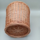Vintage Wicker Woven Wood 5  Round Basket 