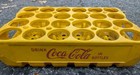 Coca-cola Bottle Holder Vintage Crate 24-bottle Divided Yellow Coke Plastic 