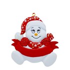 Personalized Baby s First Christmas Ornament     Red Snow Baby Keepsake