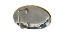 Western Initial Belt Buckle 3 5 X 2 5 8 In Cowboycore Oval S Silver Engrave Gold