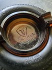 Vtg Firestone  High Speed Gum Dipped Balloon Tire Amber Glass Ashtray