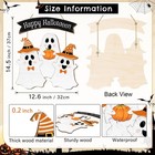 Halloween Ghost Door Sign Boo Decorations  Happy Three Ghosts 