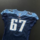 2000 Tennessee Titans Slay  67 Game Worn Used Home Jersey Puma Issued Nfl