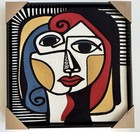 New Bp Home Woven Embroidered Textile Wall Art Picasso Face Cubism Decor 17   x17   