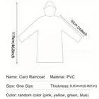 5pack Of Disposable Adult Emergency Waterproof Rain Poncho Hiking Coat Hooded