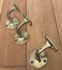3x Vintage Brass Hand Rail Brackets Stair Old Handrail Ref90  cd25 