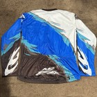 No Fear Y2k  Long Sleeve Cycling Jersey Size Medium Blue   White