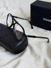 Chanel Ch3504 Black Aviator Eyeglasses 56-14 145 Metal Frame Women Italy