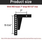 17123 Replacement Weight Distribution Hitch Shank   2-inch Receiver 7-inch