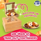 Mt Products Cookie Boxes - 8  X 8  X 2 5  Bakery Boxes Wit Window - Pack Of 15