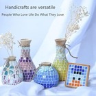 Diy Mosaic Tiles For Crafts Colorful Glass Mosaic Kits For Adults 350 Pcs Bulk