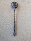 Antique Gustav Klingert Imperial Russian Gilt Silver   Cloisonn   Enamel Spoon