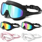 Wide View Anti-fog Swim Goggles Uv Protection Leakproof Adult Swimming Glasses