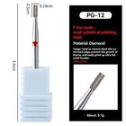 Diamond Nail File Drill Bits Cuticle Polishing Grinding Head Manicure Tool