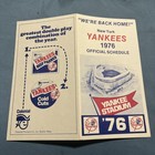 Pocket Schedule Mlb 1976 New York Yankees  Return To Yankee Stadium Colonial Mts