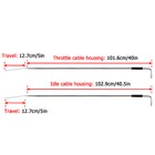 40  Stainless Steel Throttle Idle Cable For Harley Softail Touring Road King