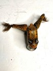 Vintage Paw Paw Wotta Frog Jointed Wood Fishing Lure Yellow Splatter Tack Eyes