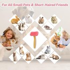 Bunny Brush  Soft Silicone Small Animal Brush  Short Hair Dog Brush - Removes Lo