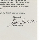 Autographed Typed Signed Letter Actress Singer Kate Smith God Bless America