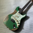 Vintage Custom St Electric Guitar Hand Relic Solid Body Seafoam Green Heavy Aged