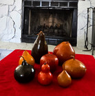 Vintage Lacquered Natural Dried Gourds Rustic Farmhouse Harvest Decor Set Of 8
