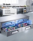Vevor Commercial Chef  base  refrigerator Kitchen  prep Worktable 72 In Four Drawer