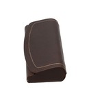 Glasses Case Men women Hard Eyeglass Case Magnetic Closure Syn  Leather Espresso