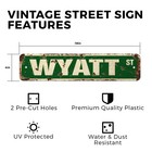 Wyatt Vintage Style Rustic Street Sign Childrens Name Room Metal Road Sign