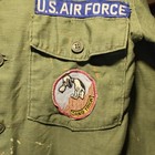 Vintage Vietnam Era Us Air Force15 1 2x33 Long Sleeve Blouse W  Dawg Trick Patch