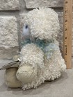 O  First   Main Lela Lamb Plush Stuffed Animal Toy Cream White Blue Bow 10 