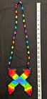     New Rainbow Excision X Kandi Perler Stretch Necklace Monster Rave Dj Plur Edc