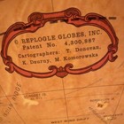  vintage  Replogle Heirloom Illuminated Floor Globe 35 In  Cherry Wood Base